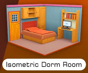 Isometric Dorm Room