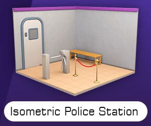 Isometric Police Station