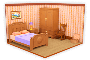 Isometric Grandma House Game